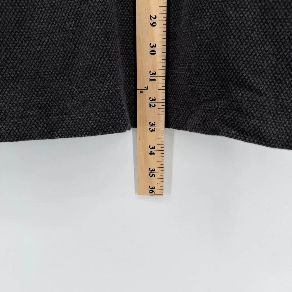 Polo Ralph Lauren Mens Long‎ Sleeve Polo Shirt Gray Textured Knit Size XL